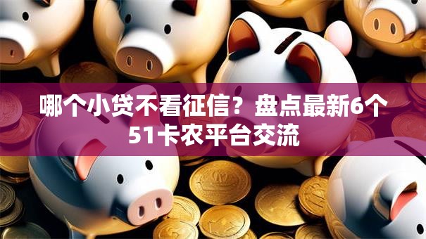 哪个小贷不看征信？盘点最新6个51卡农平台交流