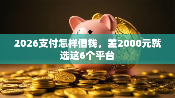 2026支付怎样借钱，差2000元就选这6个平台