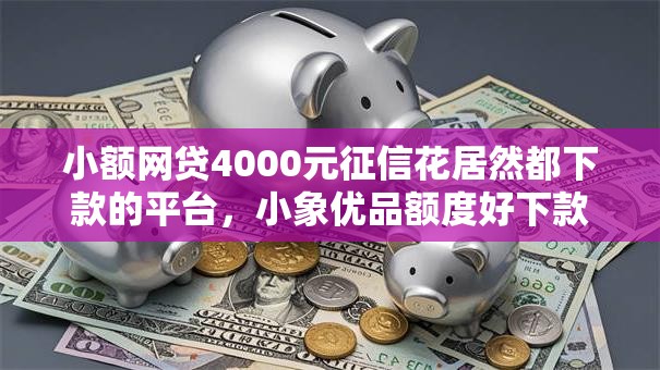 小额网贷4000元征信花居然都下款的平台，小象优品额度好下款吗的7个平台介绍