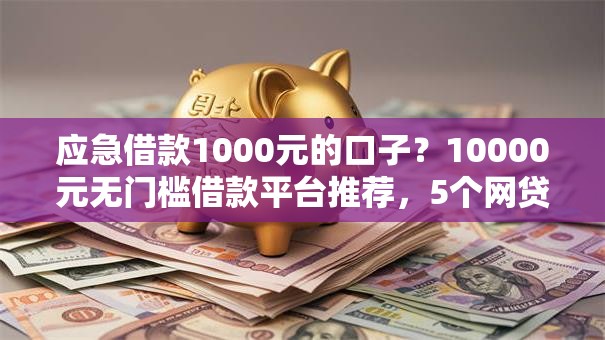 应急借款1000元的口子？10000元无门槛借款平台推荐，5个网贷平台利息最低盘点