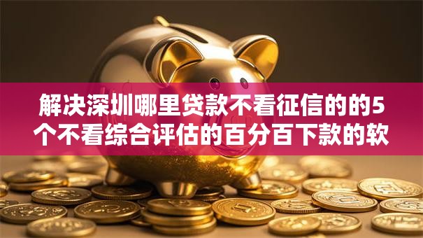 解决深圳哪里贷款不看征信的的5个不看综合评估的百分百下款的软件分享