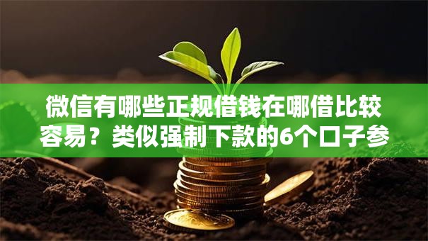 微信有哪些正规借钱在哪借比较容易?类似强制下款的6个口子参考 微信有哪些正规借钱在哪借比较容易?类似强制下款的6个口子参考