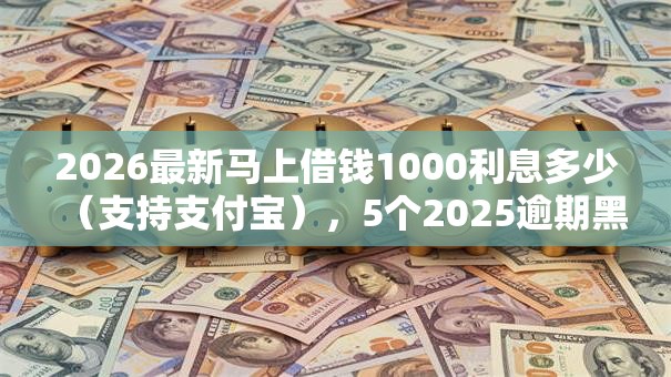 2026最新马上借钱1000利息多少（支持支付宝），5个2025逾期黑户能下款的口子无私分享
