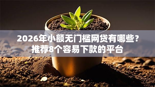 2026年小额无门槛网贷有哪些？推荐8个容易下款的平台