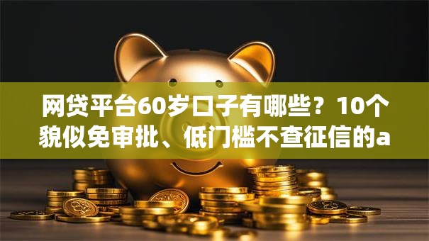 网贷平台60岁口子有哪些？10个貌似免审批、低门槛不查征信的app合集