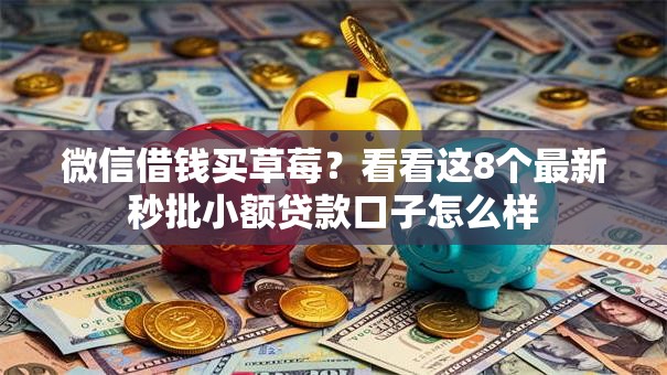 微信借钱买草莓？看看这8个最新秒批小额贷款口子怎么样