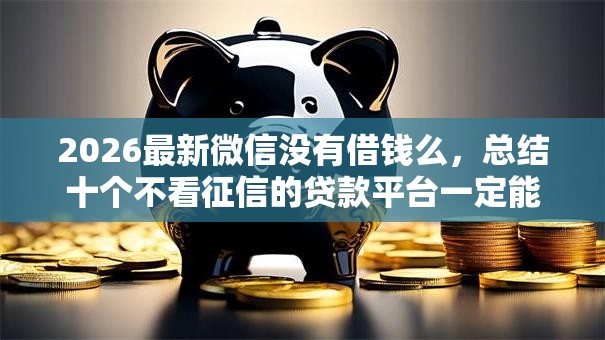 2026最新微信没有借钱么，总结十个不看征信的贷款平台一定能下款！