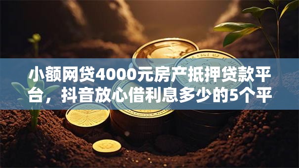 小额网贷4000元房产抵押贷款平台，抖音放心借利息多少的5个平台介绍
