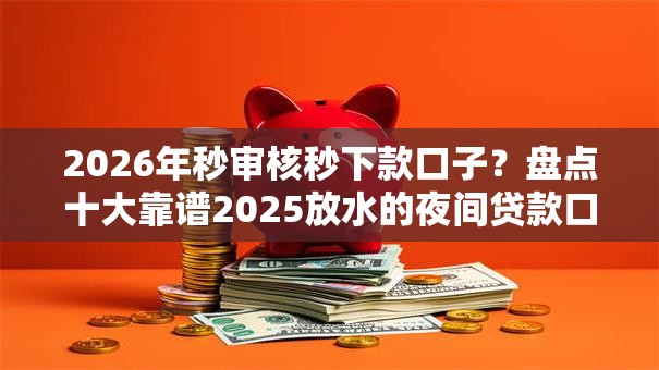 2026年秒审核秒下款口子？盘点十大靠谱2025放水的夜间贷款口子