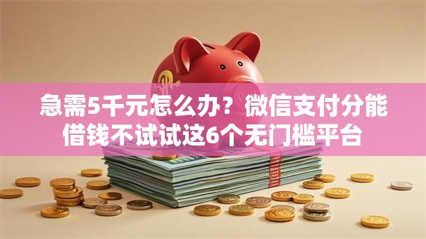 急需5千元怎么办?微信支付分能借钱不试试这6个无门槛平台 急需5千元怎么办?微信支付分能借钱不试试这6个无门槛平台