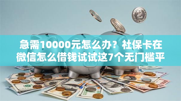 急需10000元怎么办？社保卡在微信怎么借钱试试这7个无门槛平台