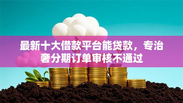 最新十大借款平台能贷款，专治奢分期订单审核不通过