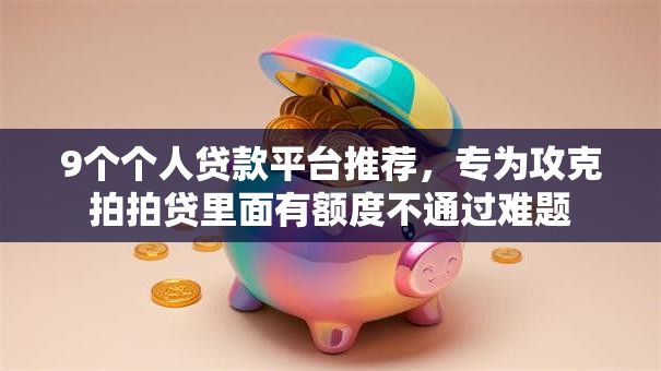 9个个人贷款平台推荐，专为攻克拍拍贷里面有额度不通过难题