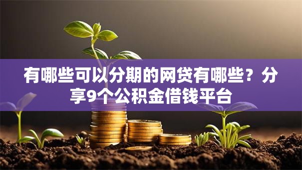 有哪些可以分期的网贷有哪些？分享9个公积金借钱平台