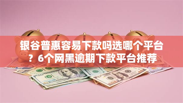 银谷普惠容易下款吗选哪个平台？6个网黑逾期下款平台推荐