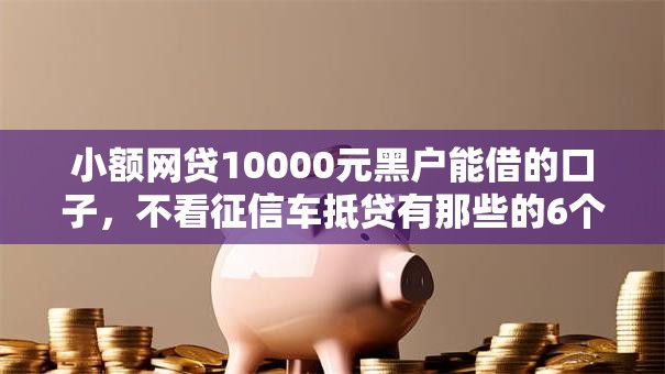 小额网贷10000元黑户能借的口子，不看征信车抵贷有那些的6个平台介绍