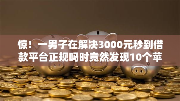 惊！一男子在解决3000元秒到借款平台正规吗时竟然发现10个苹果手机贷款平台，事后分享了出来