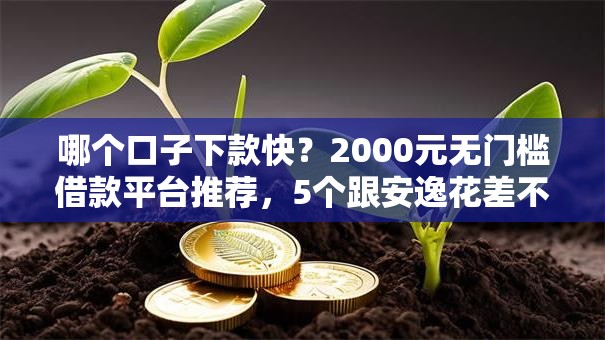 哪个口子下款快?2000元无门槛借款平台推荐,5个跟安逸花差不多的平台盘点 哪个口子下款快?2000元无门槛借款平台推荐,5个跟安逸花差不多的平台盘点