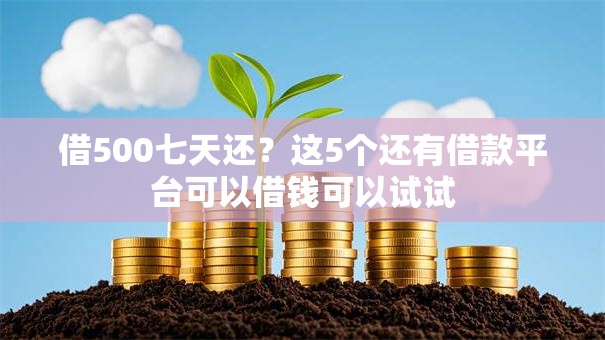 借500七天还？这5个还有借款平台可以借钱可以试试