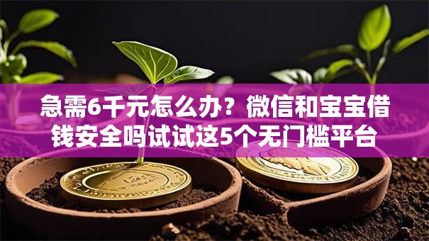 急需6千元怎么办?微信和宝宝借钱安全吗试试这5个无门槛平台 急需6千元怎么办?微信和宝宝借钱安全吗试试这5个无门槛平台