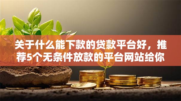 关于什么能下款的贷款平台好，推荐5个无条件放款的平台网站给你