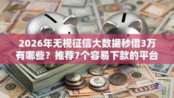 2026年无视征信大数据秒借3万有哪些？推荐7个容易下款的平台