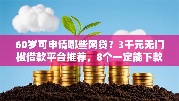 60岁可申请哪些网贷？3千元无门槛借款平台推荐，8个一定能下款的借钱平台盘点