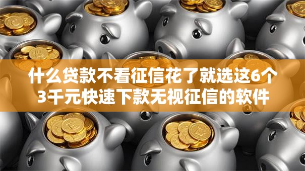什么贷款不看征信花了就选这6个3千元快速下款无视征信的软件 什么贷款不看征信花了就选这6个3千元快速下款无视征信的软件