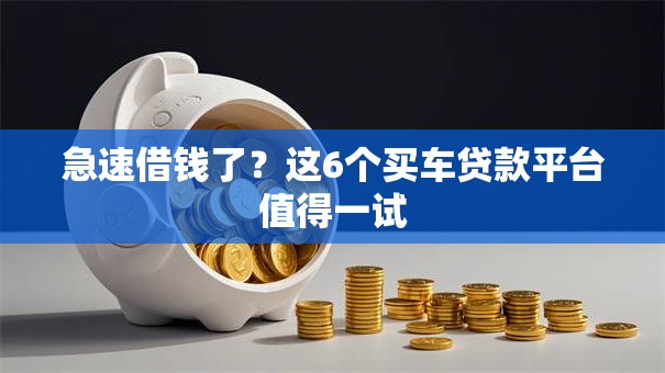 急速借钱了？这6个买车贷款平台值得一试