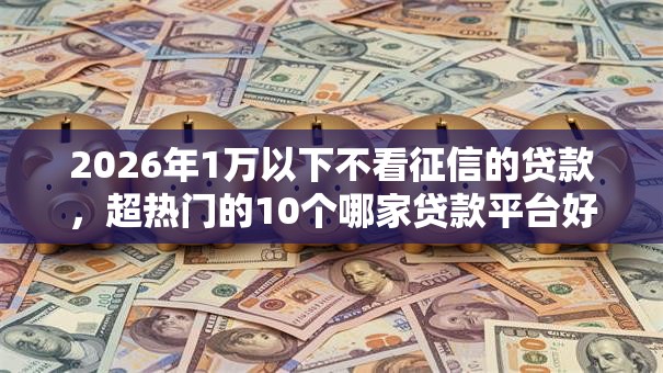 2026年1万以下不看征信的贷款，超热门的10个哪家贷款平台好推荐
