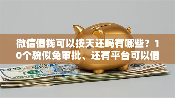 微信借钱可以按天还吗有哪些？10个貌似免审批、还有平台可以借钱合集