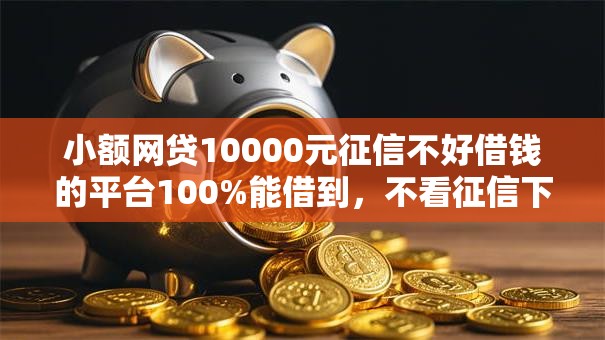 小额网贷10000元征信不好借钱的平台100%能借到，不看征信下3000的5个平台介绍