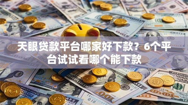 天眼贷款平台哪家好下款？6个平台试试看哪个能下款