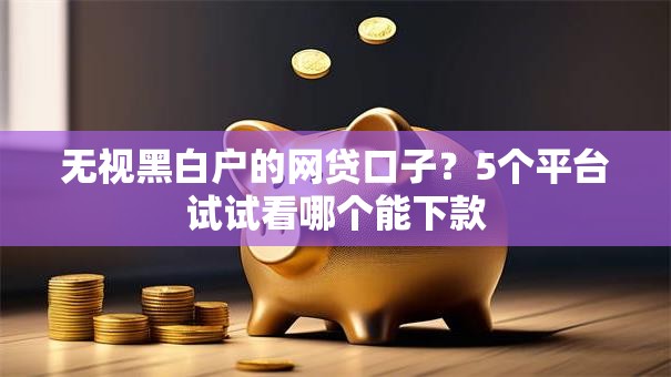 无视黑白户的网贷口子?5个平台试试看哪个能下款 无视黑白户的网贷口子?5个平台试试看哪个能下款