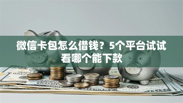 微信卡包怎么借钱？5个平台试试看哪个能下款