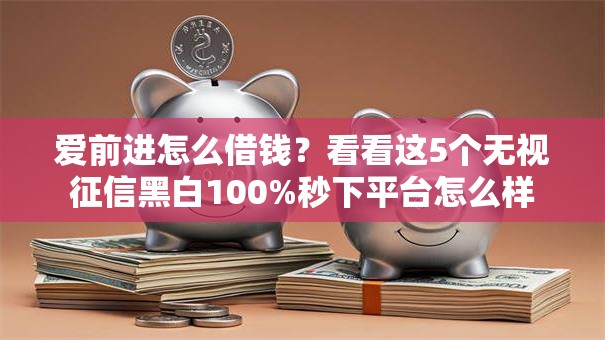 爱前进怎么借钱？看看这5个无视征信黑白100%秒下平台怎么样