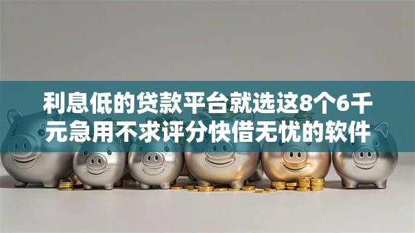 利息低的贷款平台就选这8个6千元急用不求评分快借无忧的软件