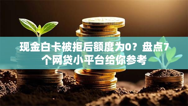现金白卡被拒后额度为0？盘点7个网贷小平台给你参考