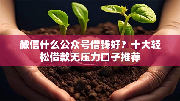 微信什么公众号借钱好？十大轻松借款无压力口子推荐