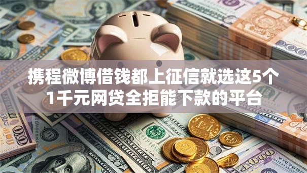 携程微博借钱都上征信就选这5个1千元网贷全拒能下款的平台