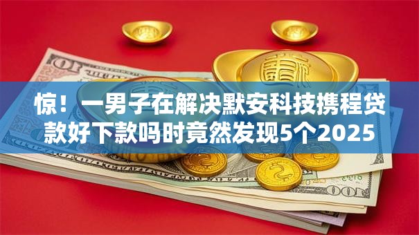 惊！一男子在解决默安科技携程贷款好下款吗时竟然发现5个2025年12月网贷平台，事后分享了出来
