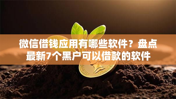 微信借钱应用有哪些软件？盘点最新7个黑户可以借款的软件