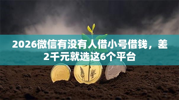 2026微信有没有人借小号借钱，差2千元就选这6个平台