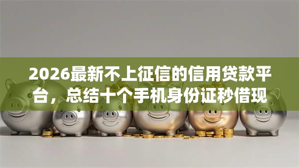 2026最新不上征信的信用贷款平台，总结十个手机身份证秒借现金的app！
