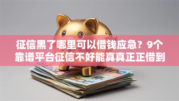 征信黑了哪里可以借钱应急？9个靠谱平台征信不好能真真正正借到钱推荐