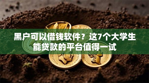 黑户可以借钱软件?这7个大学生能贷款的平台值得一试 黑户可以借钱软件?这7个大学生能贷款的平台值得一试