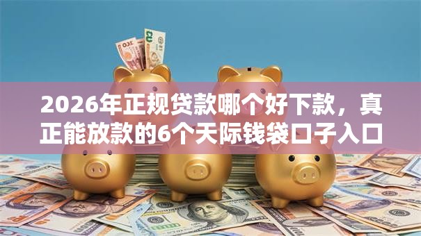 2026年正规贷款哪个好下款,真正能放款的6个天际钱袋口子入口推荐 2026年正规贷款哪个好下款,真正能放款的6个天际钱袋口子入口推荐