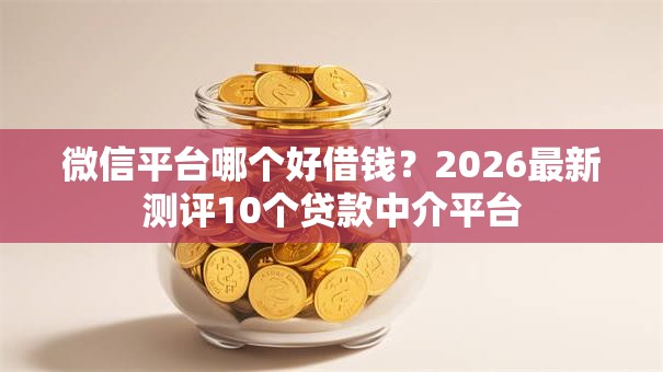 微信平台哪个好借钱？2026最新测评10个贷款中介平台