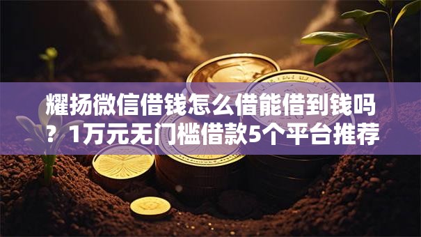 耀扬微信借钱怎么借能借到钱吗？1万元无门槛借款5个平台推荐