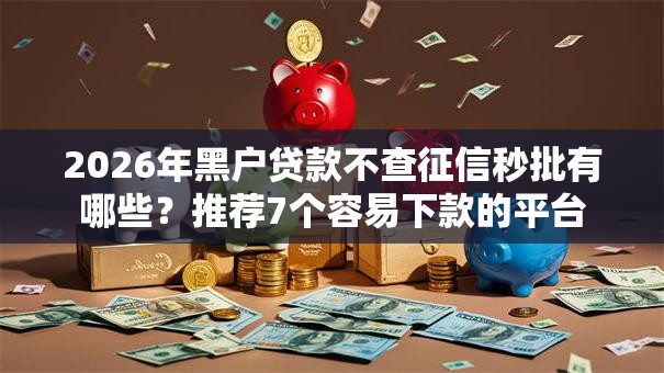 2026年黑户贷款不查征信秒批有哪些？推荐7个容易下款的平台